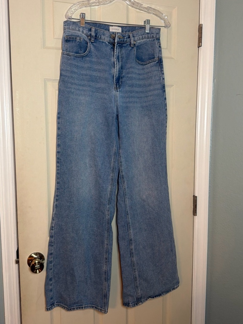PacSun Light Blue High-Rise Wide Leg Jeans